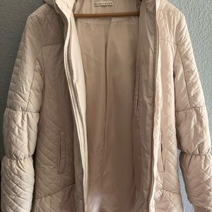 Alice+Olivia beige winter coat.